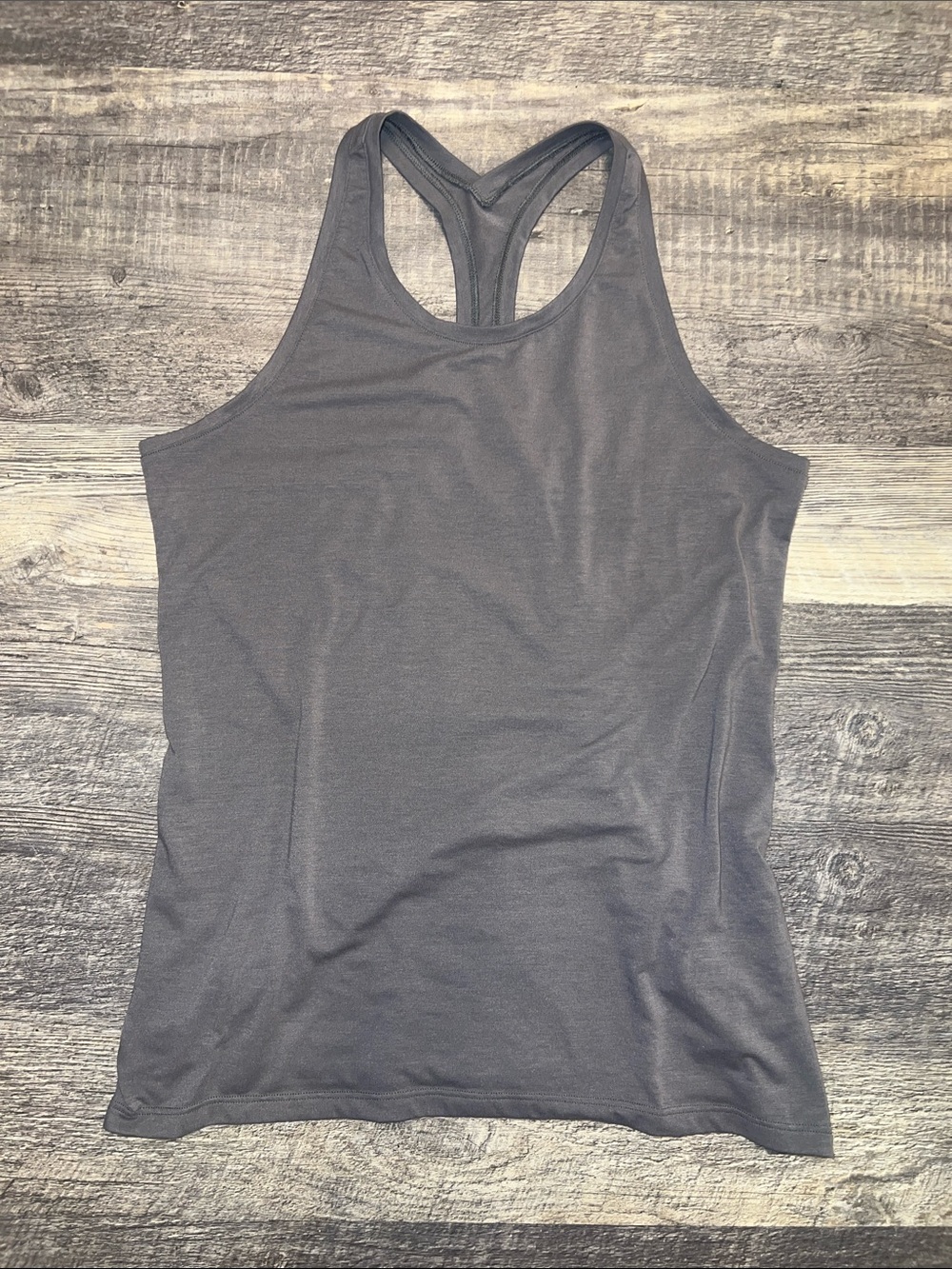 Athleta Gray Racerback Flowy Athletic Tank Top Medium